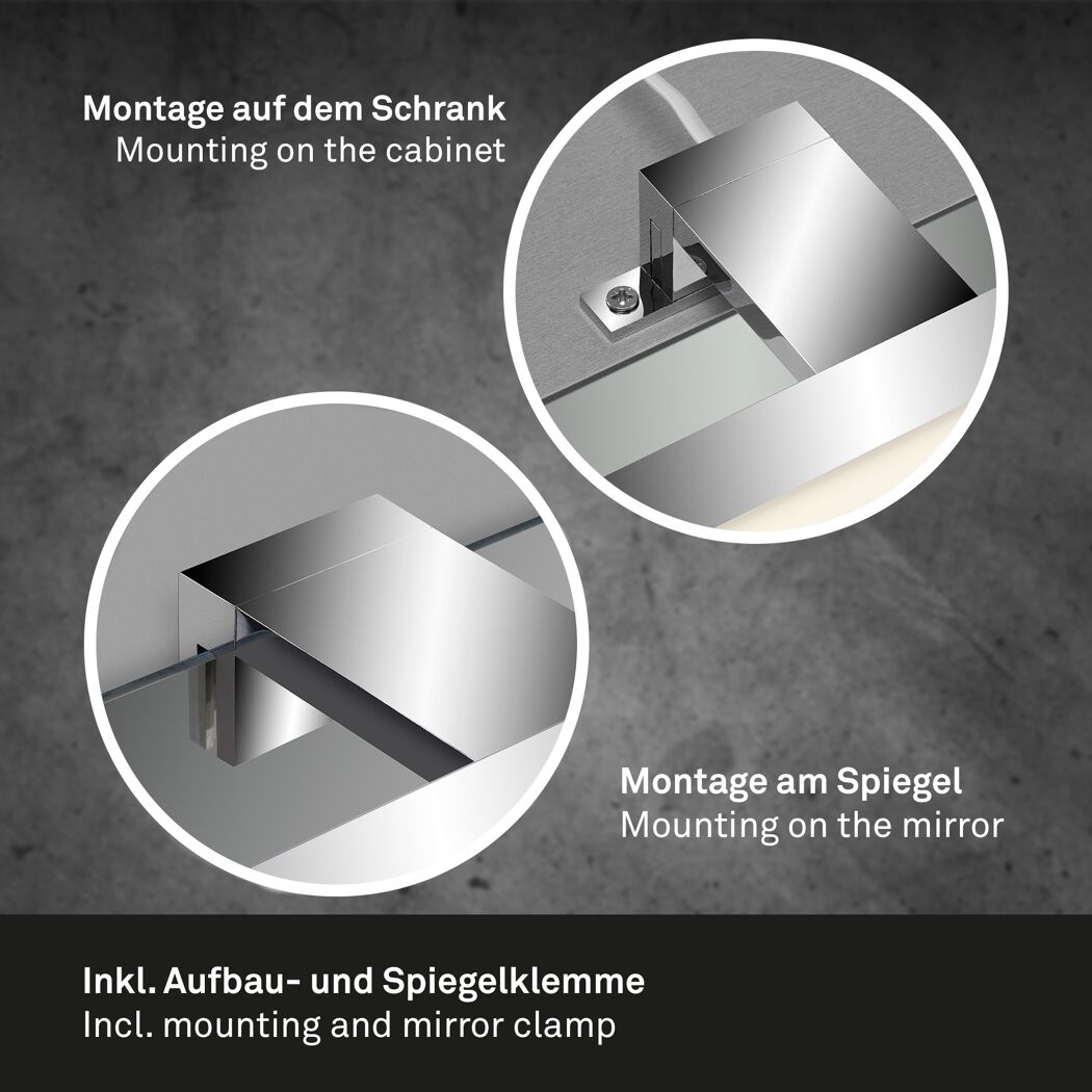 LED-Spiegelleuchte 5 W 500 lm neutralweiß 30 x 3,6 x 10,3 cm