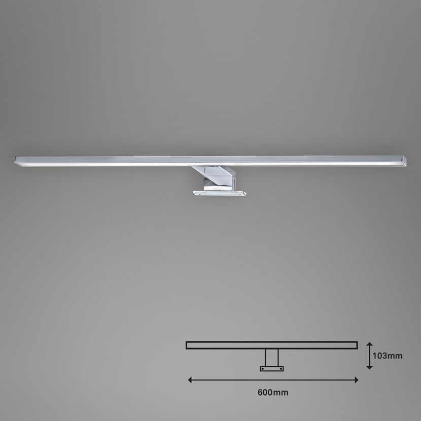 LED Spiegelleuchte - chromfarben - 8W