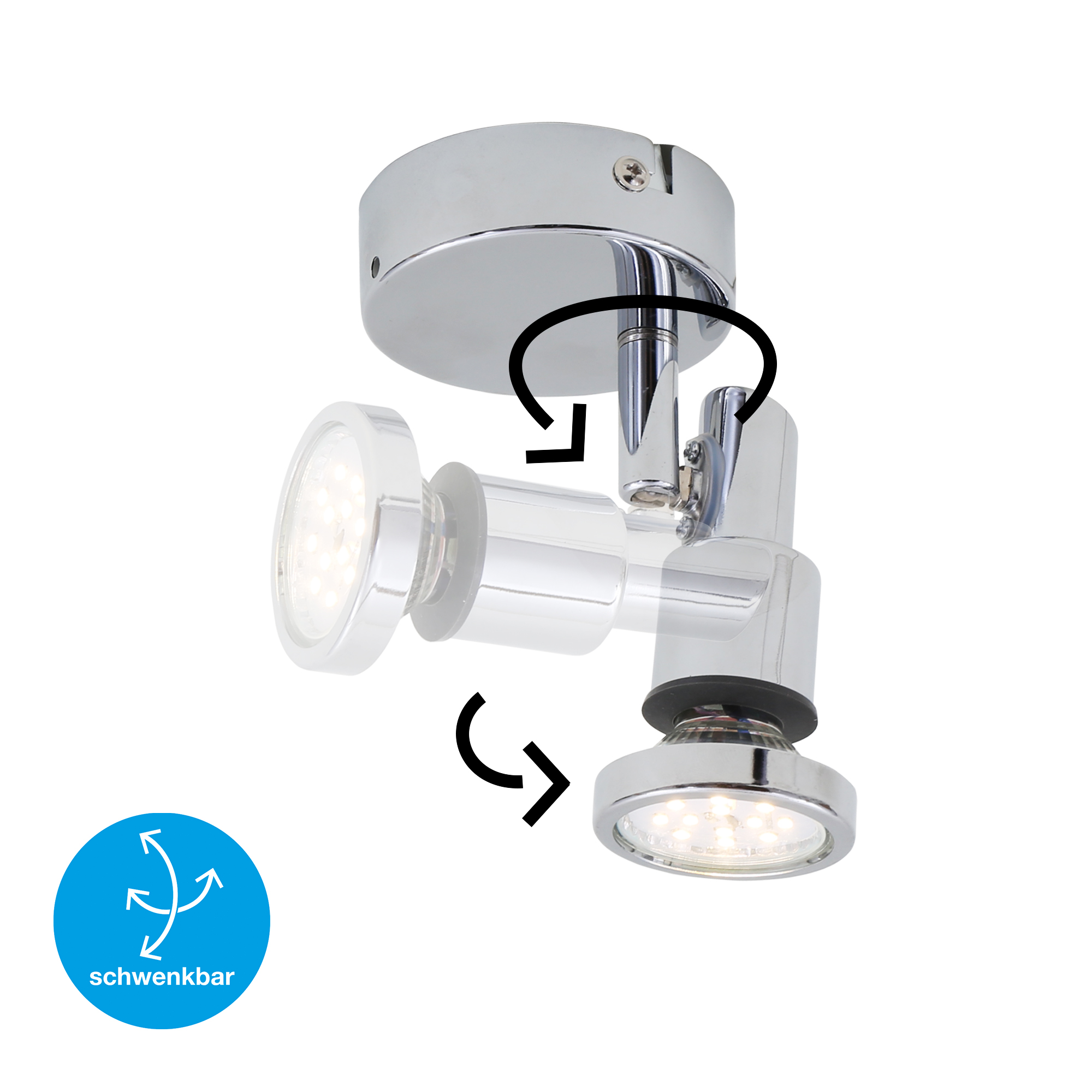 LED Spot - chromfarben - 4W