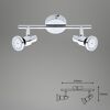 LED-Badspot 2-flammig GU10 4 W 400 lm warmweiß 8 x 12,3 x 27,5 cm