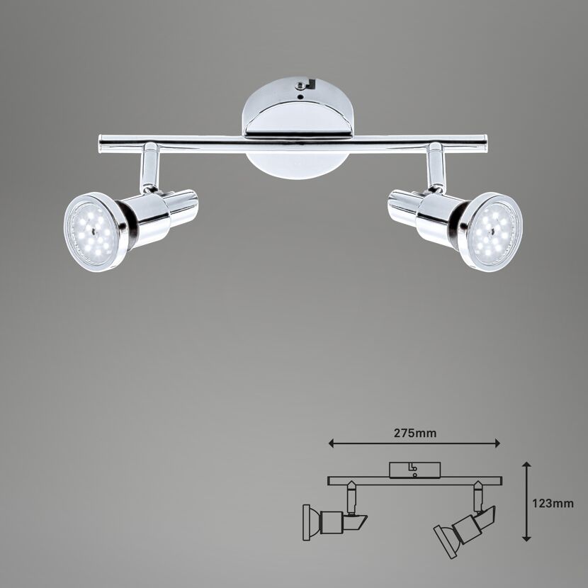 LED Spotleuchte - chromfarben - 4W