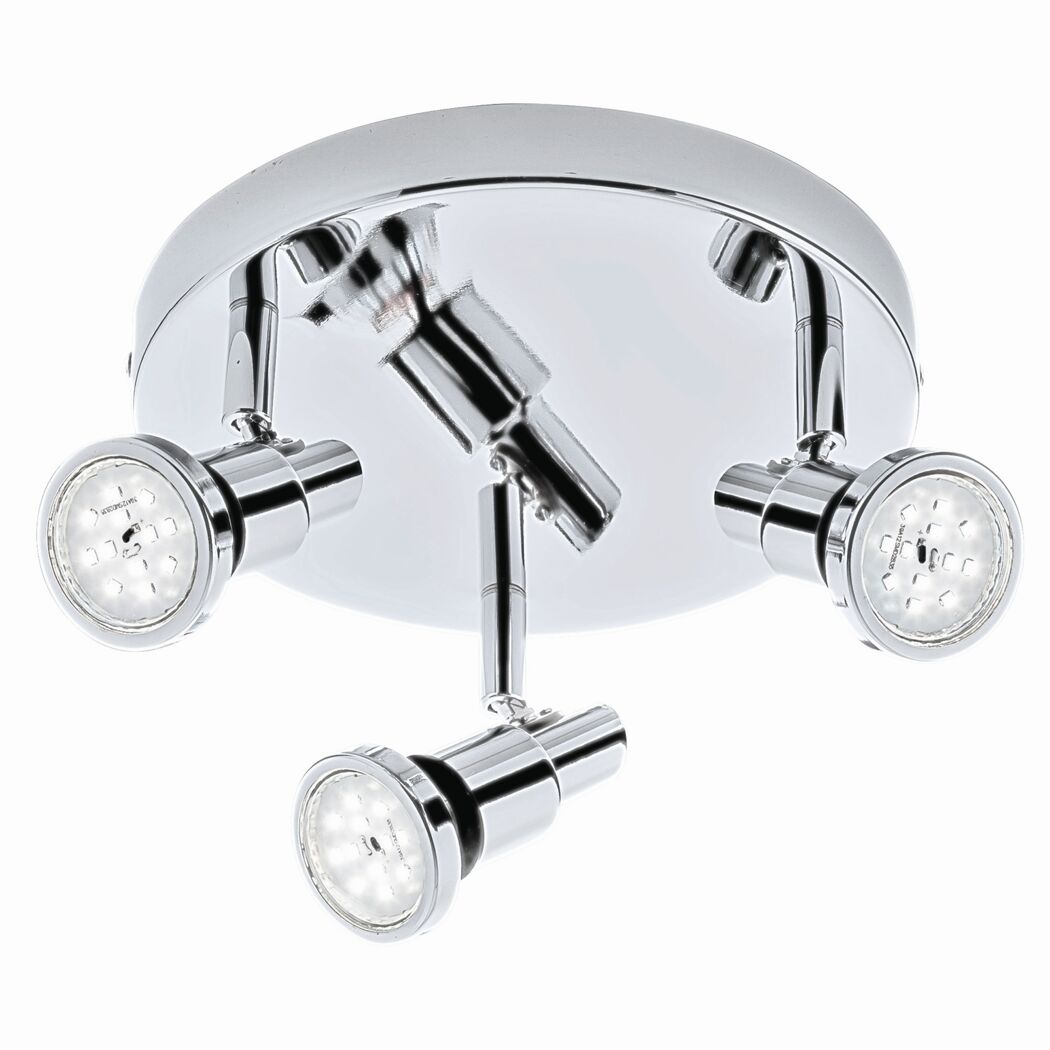 LED-Badspot 3-flammig GU10 4 W 400 lm warmweiß 21 x 10,6 cm