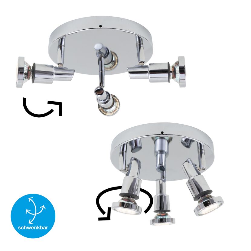 LED Spotleuchte - chromfarben - 4W