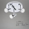 LED-Badspot 3-flammig GU10 4 W 400 lm warmweiß 21 x 10,6 cm