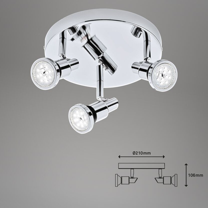 LED Spotleuchte - chromfarben - 4W