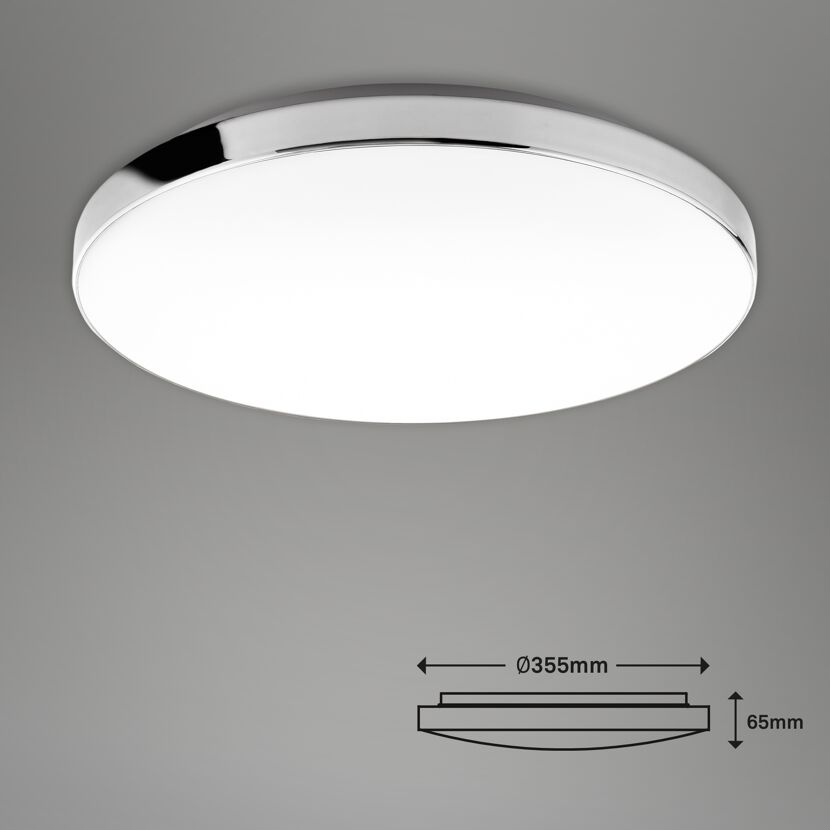 LED Deckenleuchte - weiß-chrom - 18 W 1850 lm