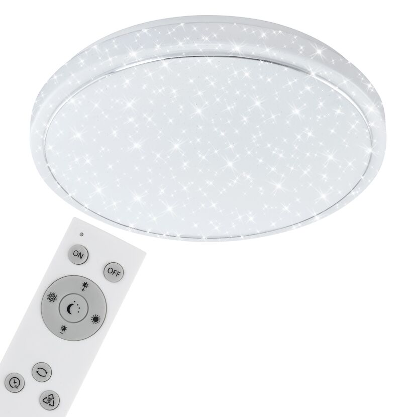 LED-Deckenleuchte 'Star' mit Sternendekor, weiß, 1920 lm, Ø 38,5 cm