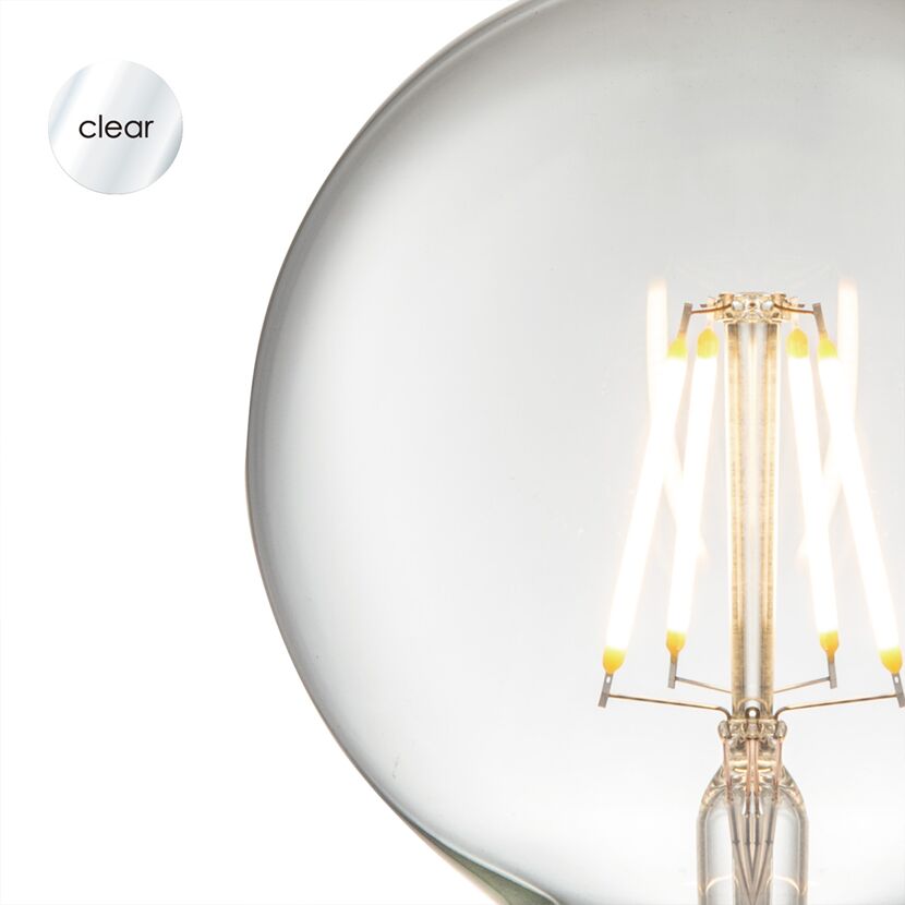 LED-Lampe, Klarglas, Nahaufnahme