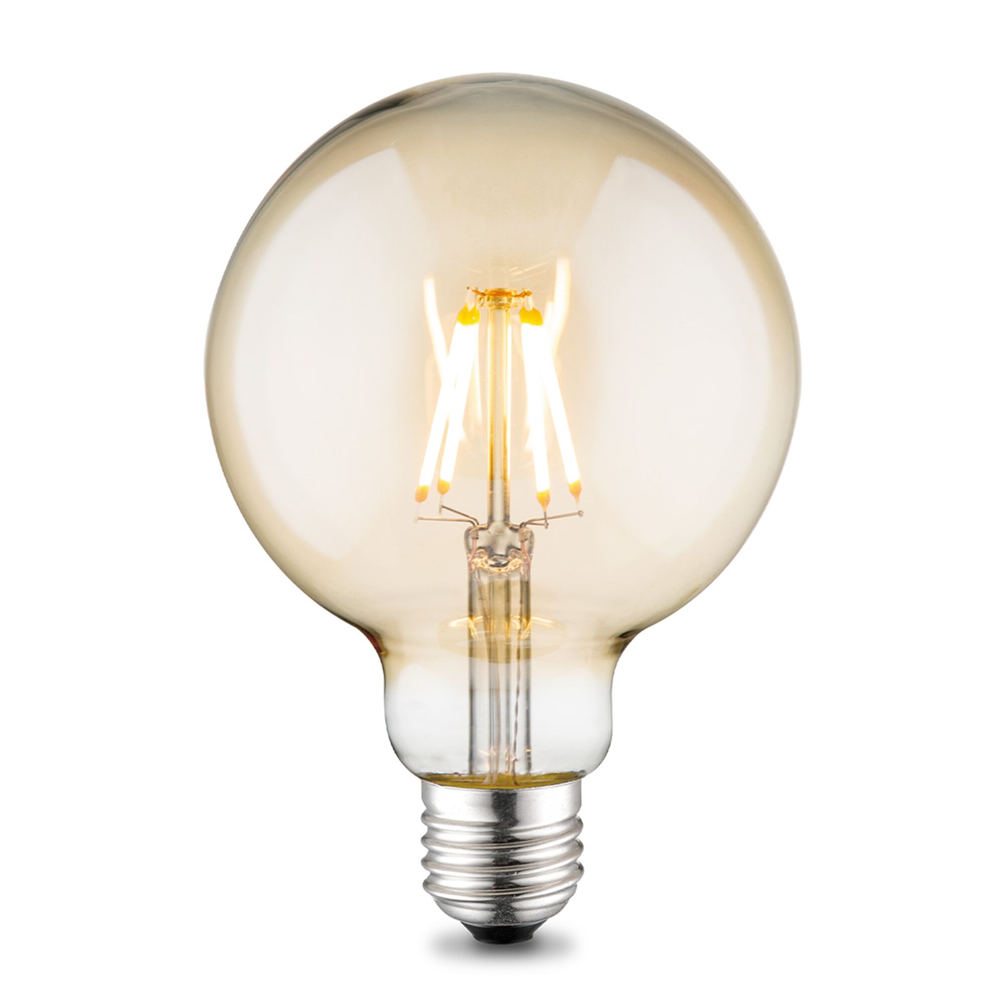 LED-Lampe Globe E27, amber