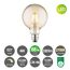 LED Lampe Globe E27, bernsteinfarben