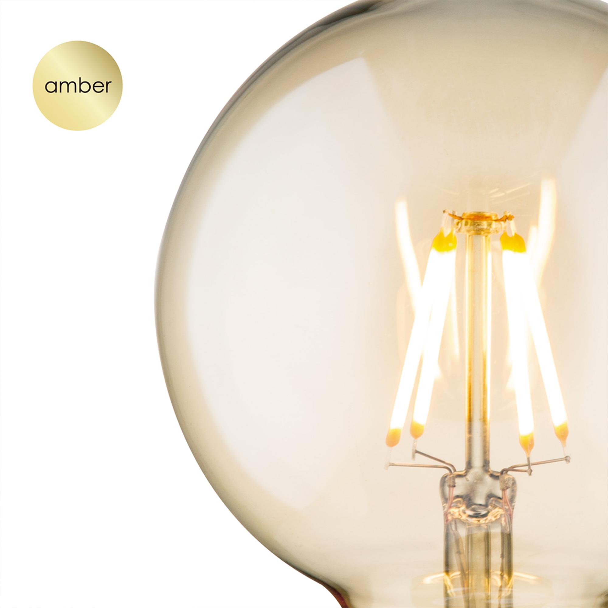 LED-Leuchtmittel 'Globe Deco' amber E27 4W 330 lm dimmbar + product picture