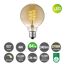 LED-Lampe Globe E27, amber