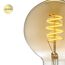 LED-Lampe Globe E27, bernsteinfarben
