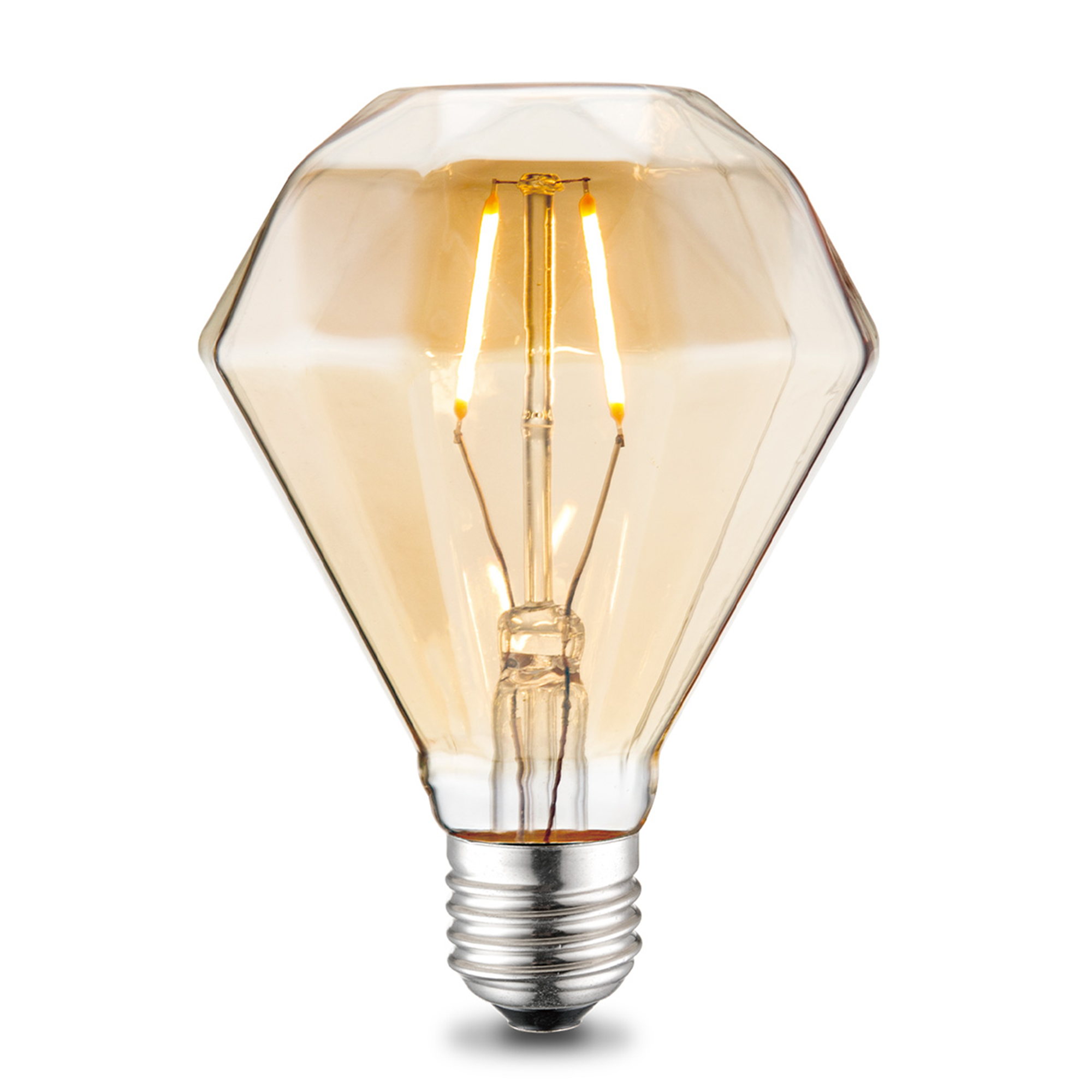 LED-Leuchtmittel 'Diamond' amber E27 2W 160 lm dimmbar + product picture