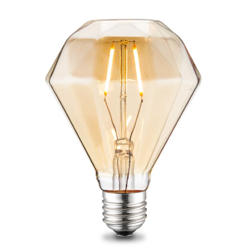 Leuchtende LED-Lampe in Diamantform