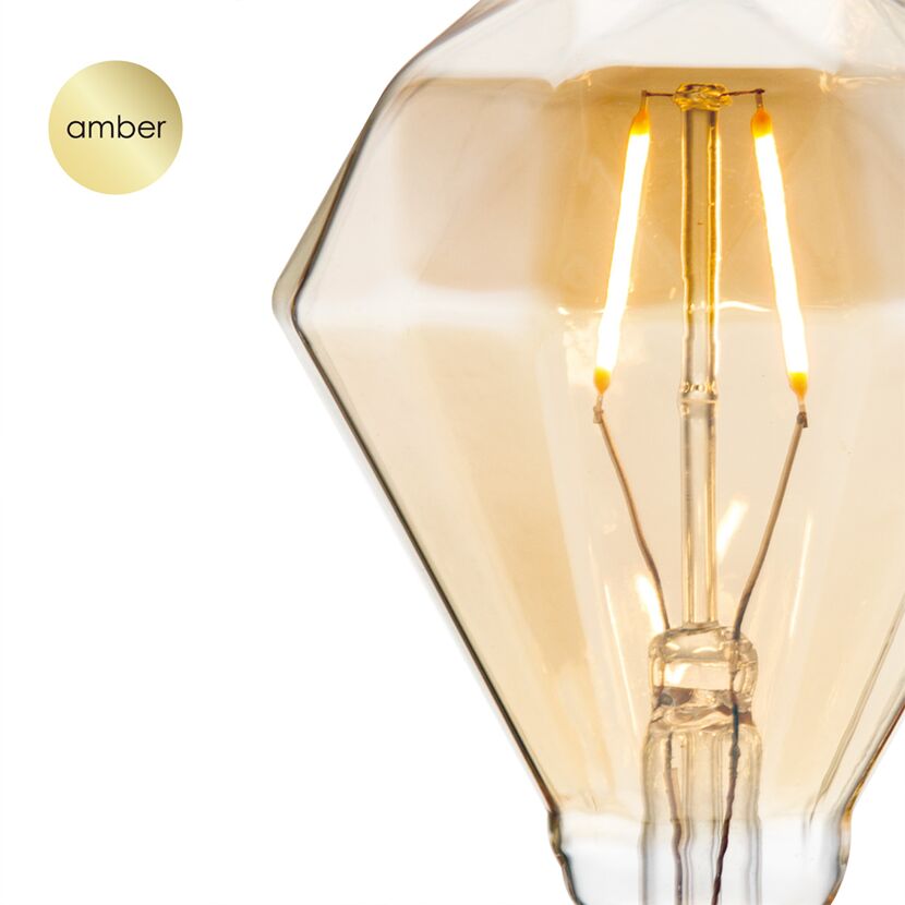 LED-Lampe Diamant bernsteinfarben