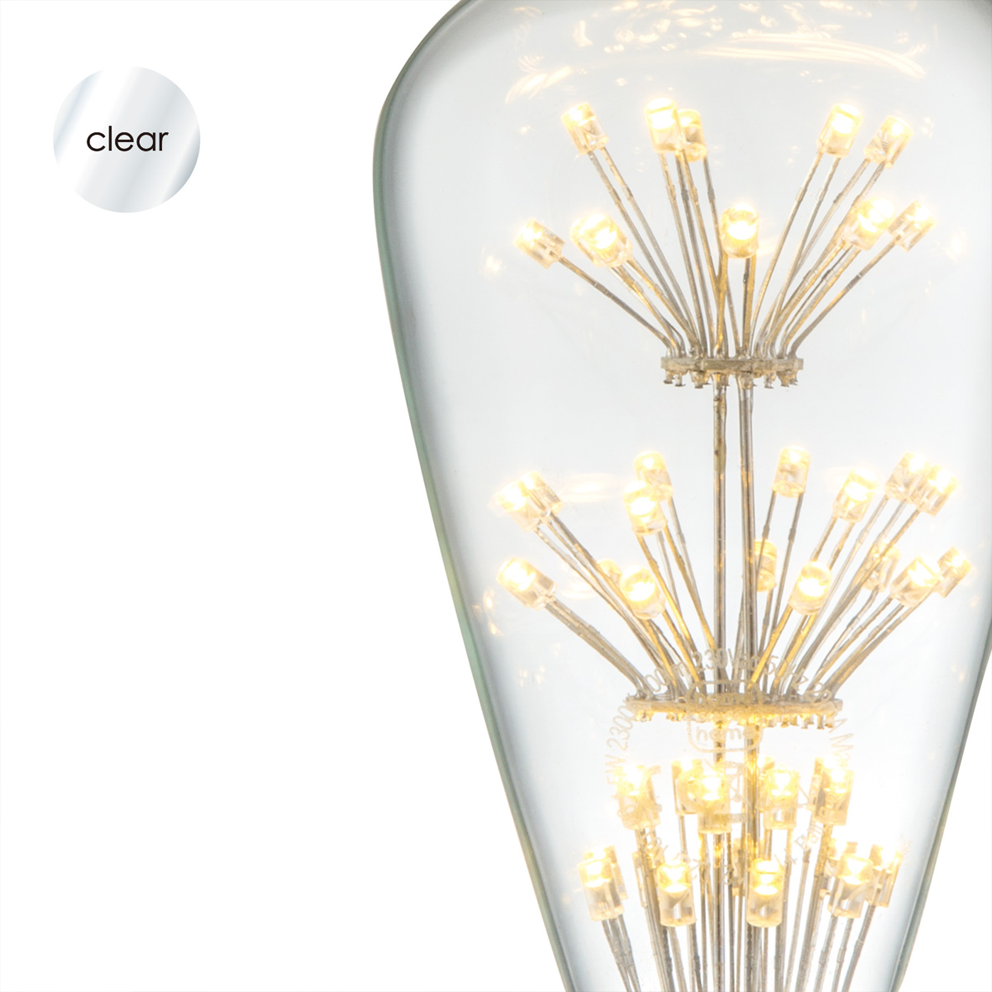 LED-Leuchtmittel 'Crystal' klar E27 1W 100 lm dimmbar + product picture