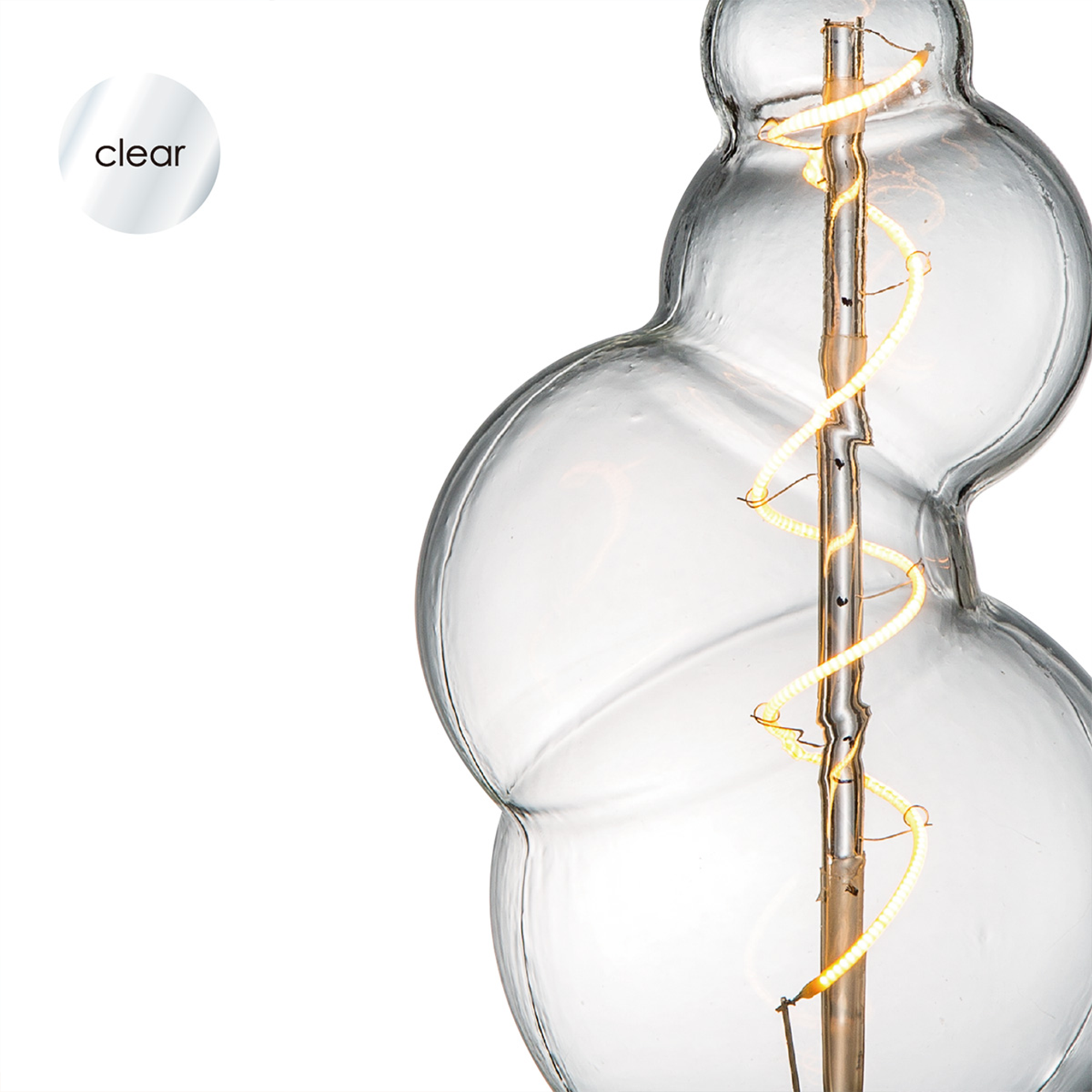 LED-Leuchtmittel 'Spiral Bubble' klar E27 4W 160 lm dimmbar + product picture