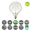 LED-Lampe Globe E27, Klarglas