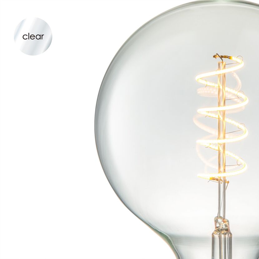 LED-Lampe Globe, Klarglas
