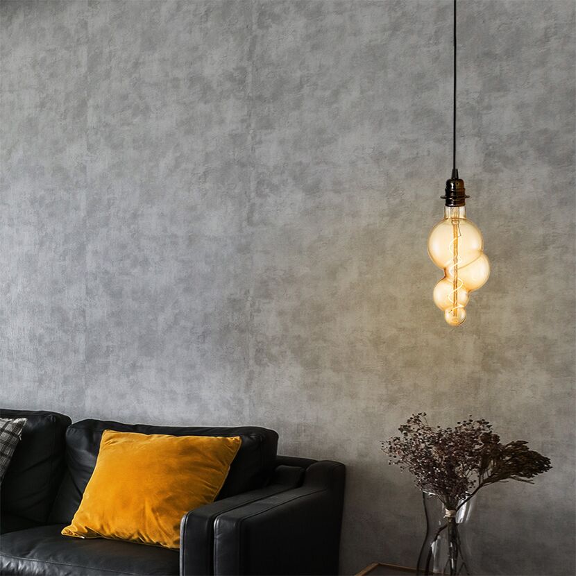 LED-Lampe Bubble E27, amber