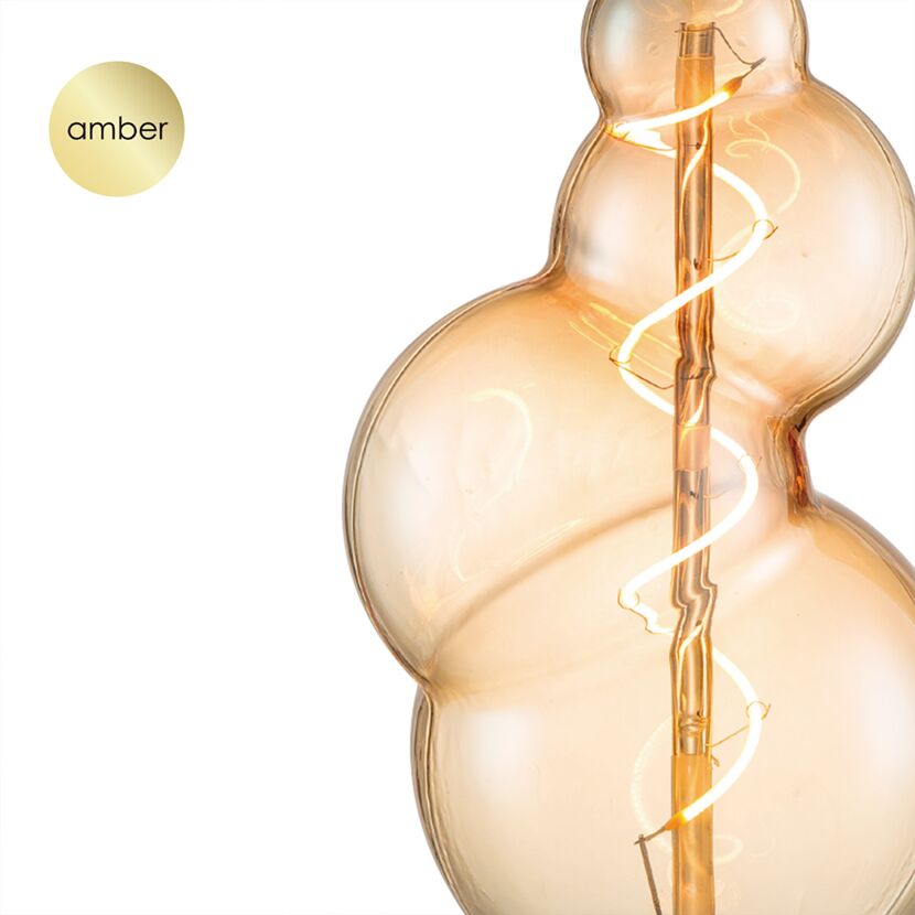 LED-Lampe Bubble E27, amber