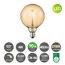 LED Lampe Globe E27, bernsteinfarben