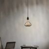 Hängende LED-Lampe Flask E27, rauchfarben