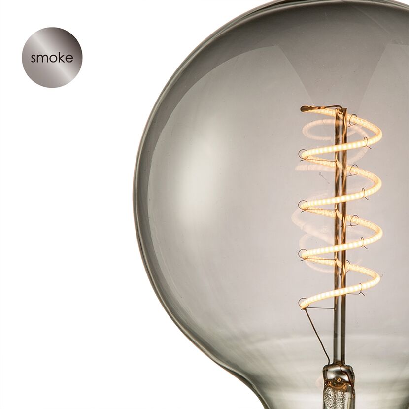 LED-Leuchtmittel 'Spiral' rauch E27 1W 240 lm dimmbar