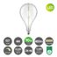 LED-Leuchtmittel 'Carbon B' klar E27 4 W 440 lm dimmbar