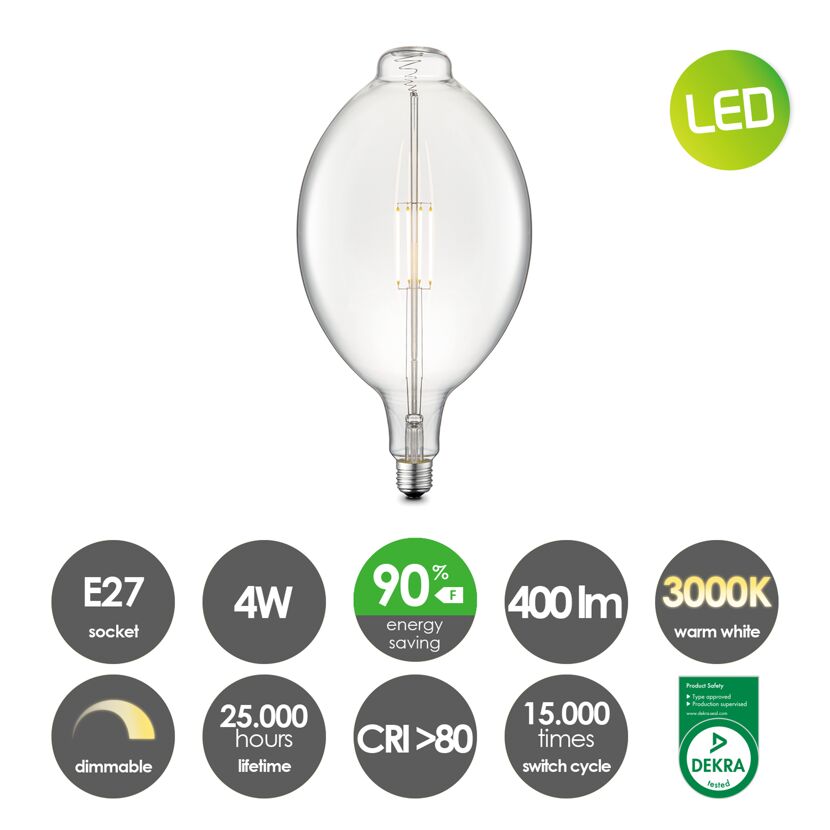 LED-Lampe, E27 Sockel, warmweiß