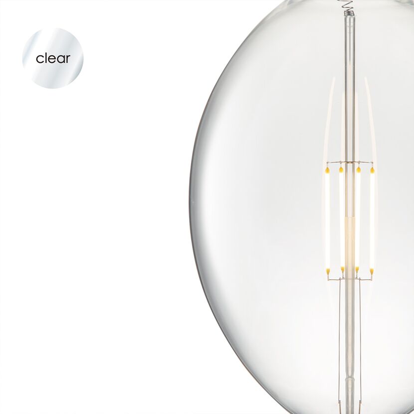 LED-Lampe, oval, Klarglas