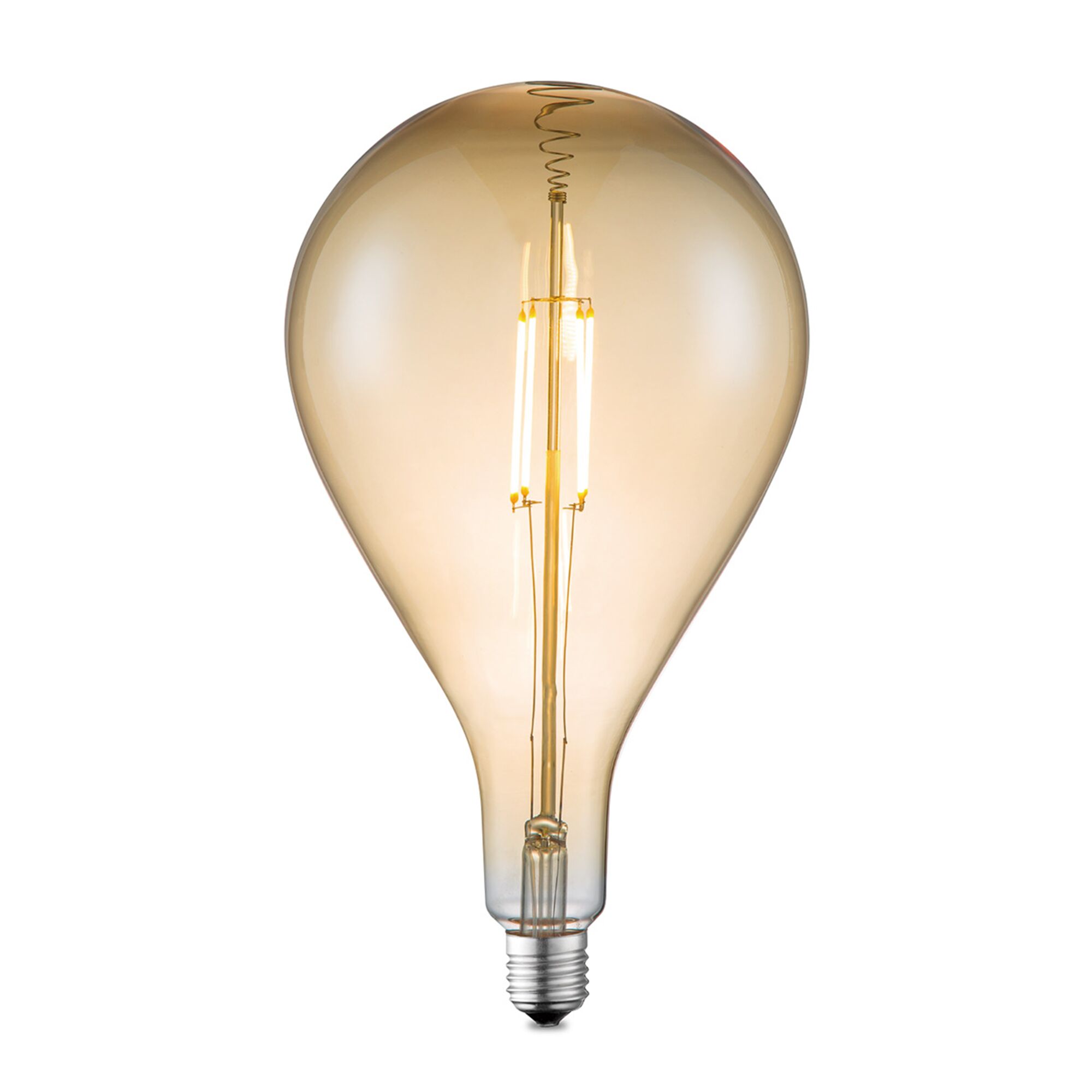 LED-Lampe Globe E27, bernsteinfarben