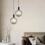 Zwei rauchfarbene LED-Lampen Globe E27