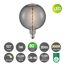 LED Lampe, Globe, E27, rauchfarben