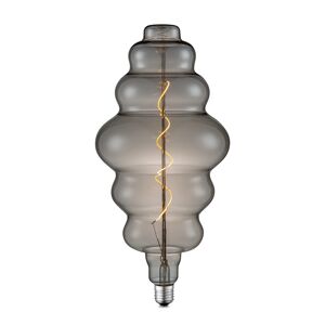 LED-Leuchtmittel 'Spiral' rauch E27 1W 20 lm dimmbar