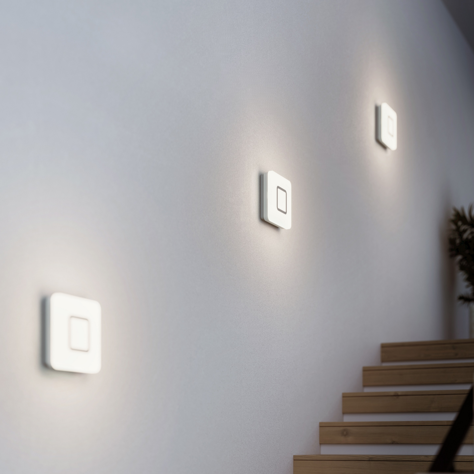 LED-Deckenleuchte 'RS LED M1' mit Bewegungsmelder weiß/edelstahl 20 x 20 cm 8,8 W + product picture