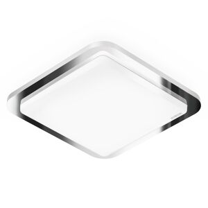 LED-Deckenleuchte 'RS LED D1' mit Bewegungsmelder chrom/weiß 30 x 30 cm 9,5 W