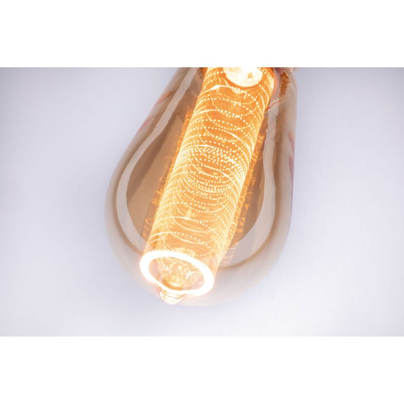 Leuchtende LED ST64 Kolbring Glühbirne in Gold