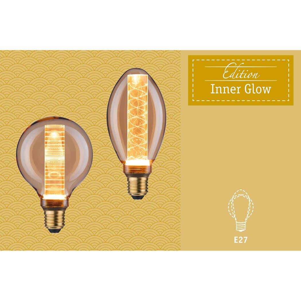 LED-Leuchtmittel 'Inner Glow' Kerze gold E27 4 W 230 lm warmweiß