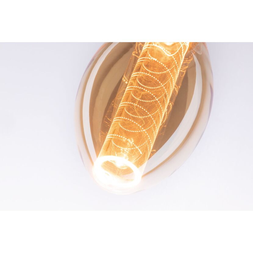 LED-Kerzenlampe B75 'Inner Glow Spirale' E27 4 W (21 W), 200 lm warmgold