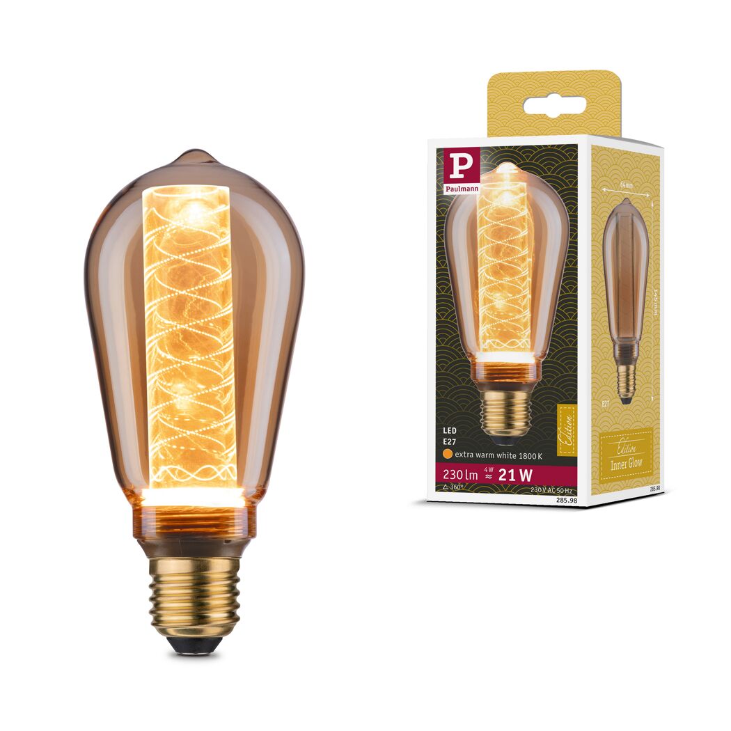 LED-Leuchtmittel 'Inner Glow' Kolben gold E27 4 W 200 lm warmweiß