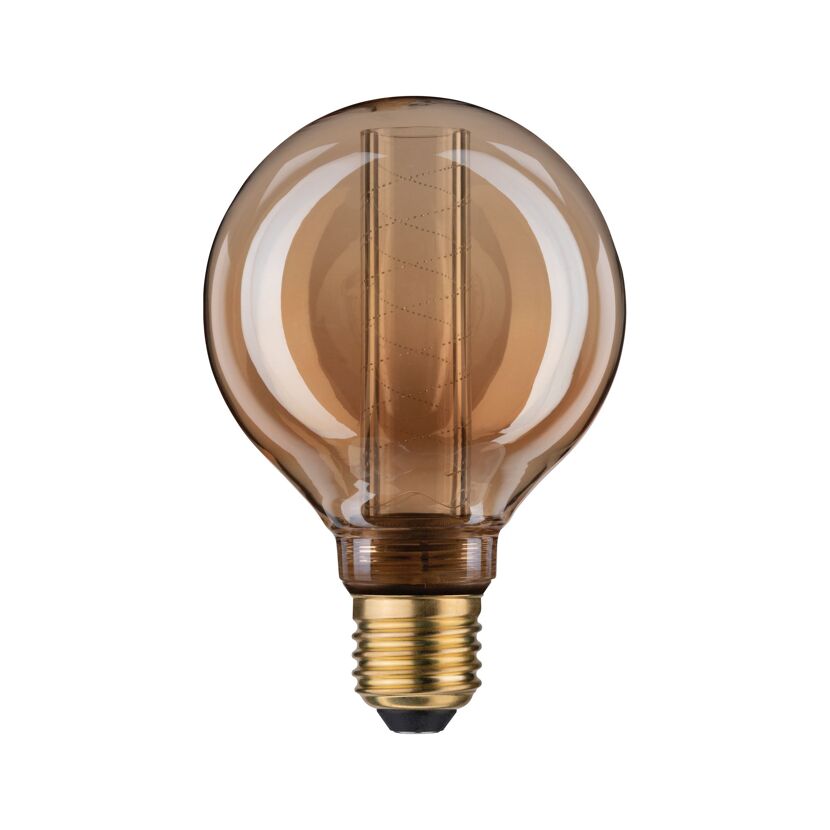 LED G95 Kolbenlampe Spiral Gold, E27
