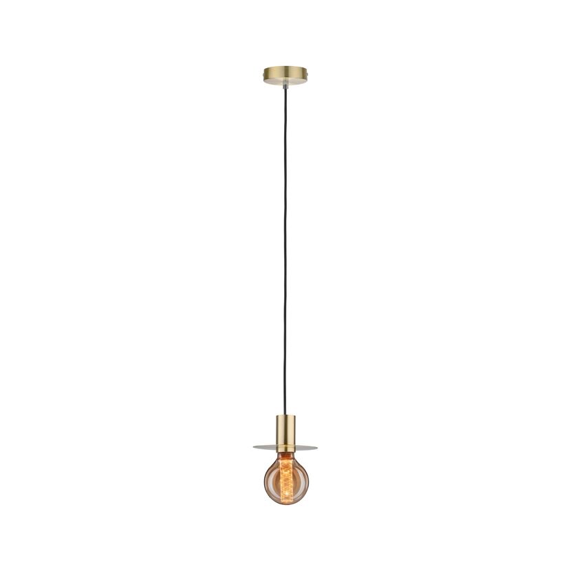Goldene Hängeleuchte mit Filament-LED