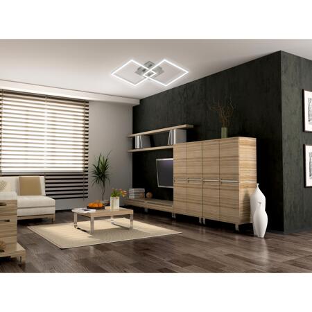 4. Bild von LED-Deckenleuchte 'Frames' nickelfarben 62 x 36 cm