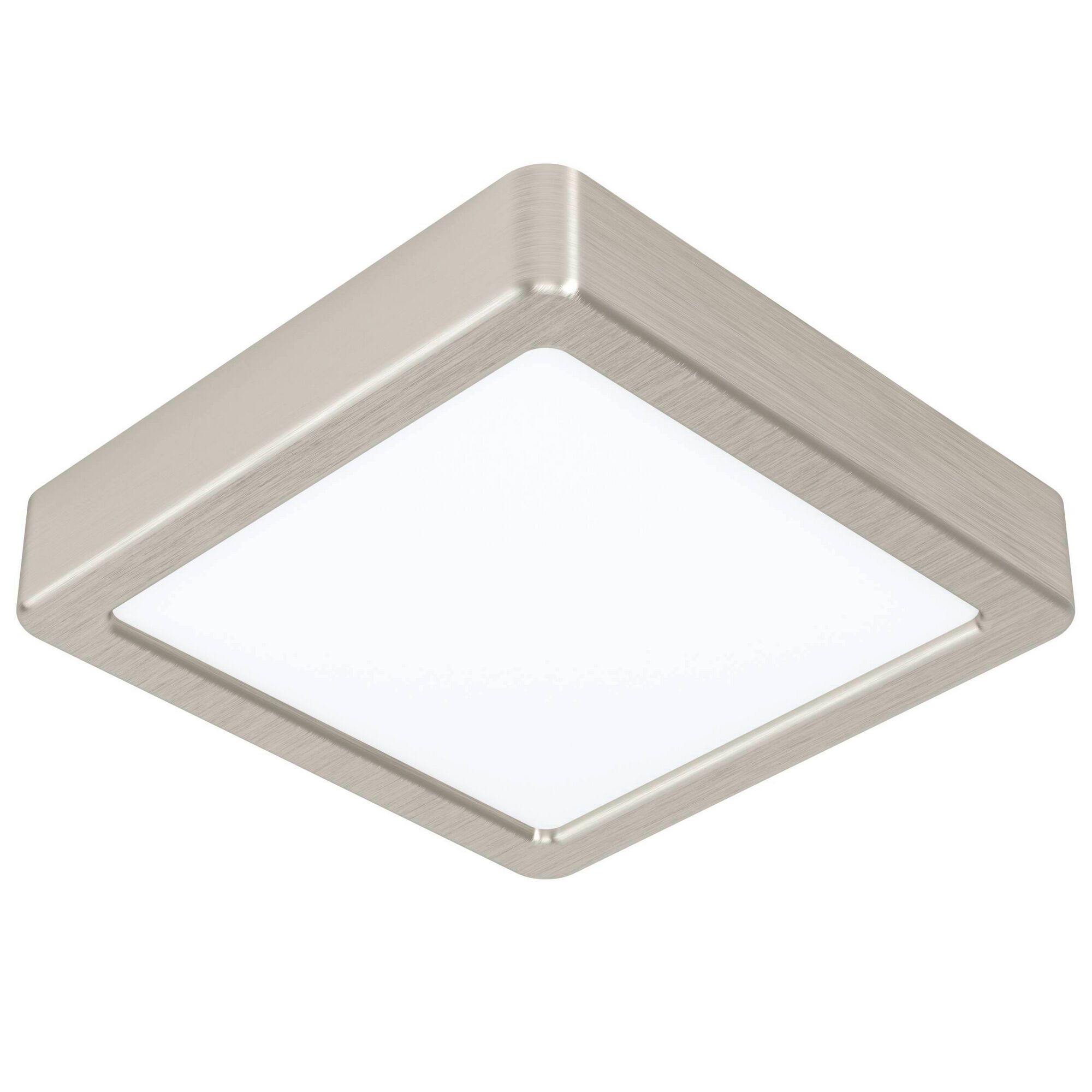 Quadratische LED-Deckenleuchte Fueva5, Nickel