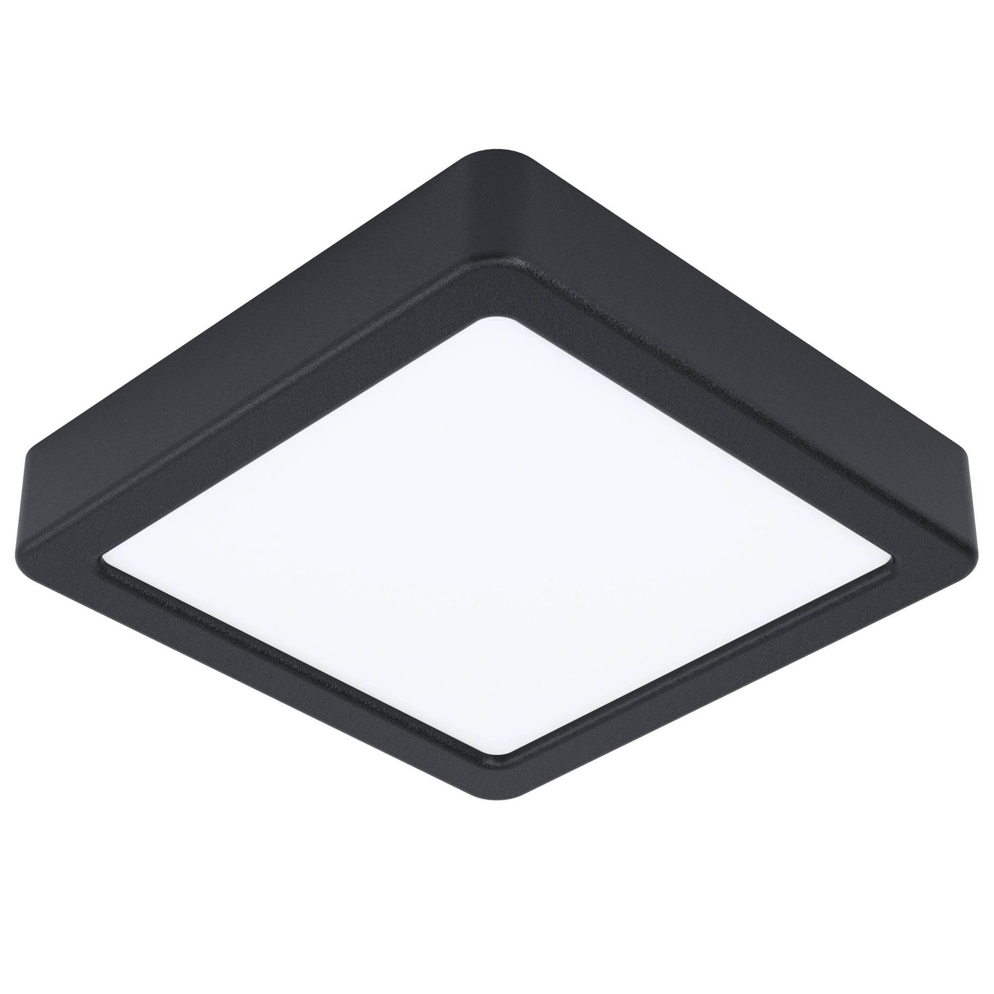Schwarze quadratische LED-Deckenleuchte Fueva5