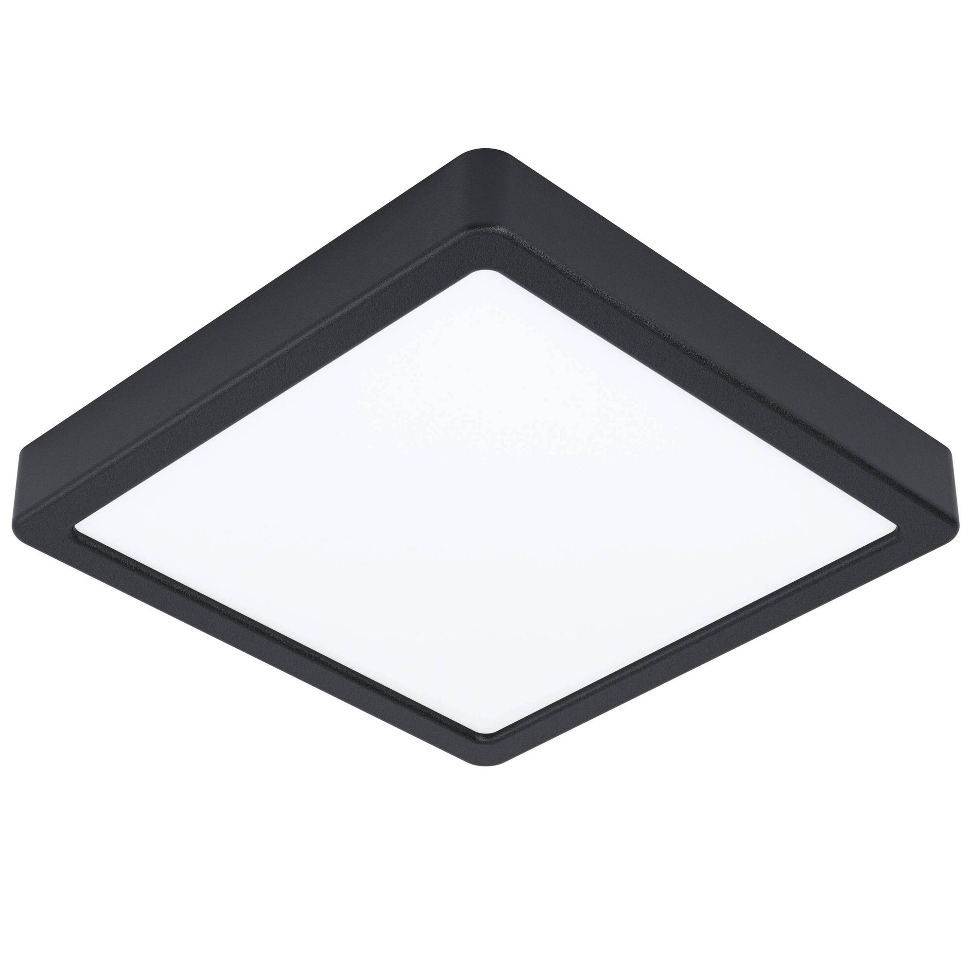 Schwarze quadratische LED-Deckenleuchte Fueva5