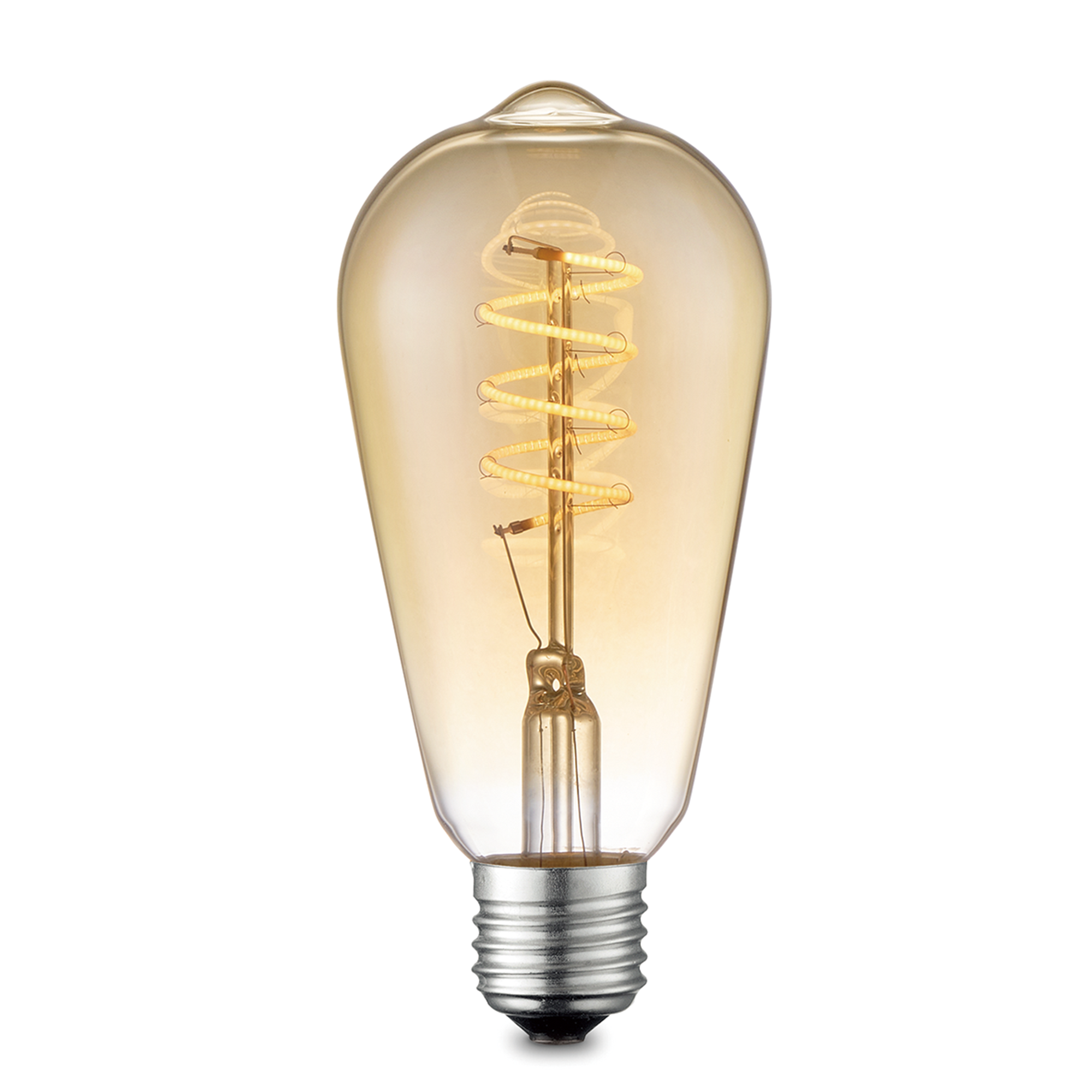 LED-Leuchtmittel 'Drop Spiral' amber E27 4W 240 lm dimmbar + product picture