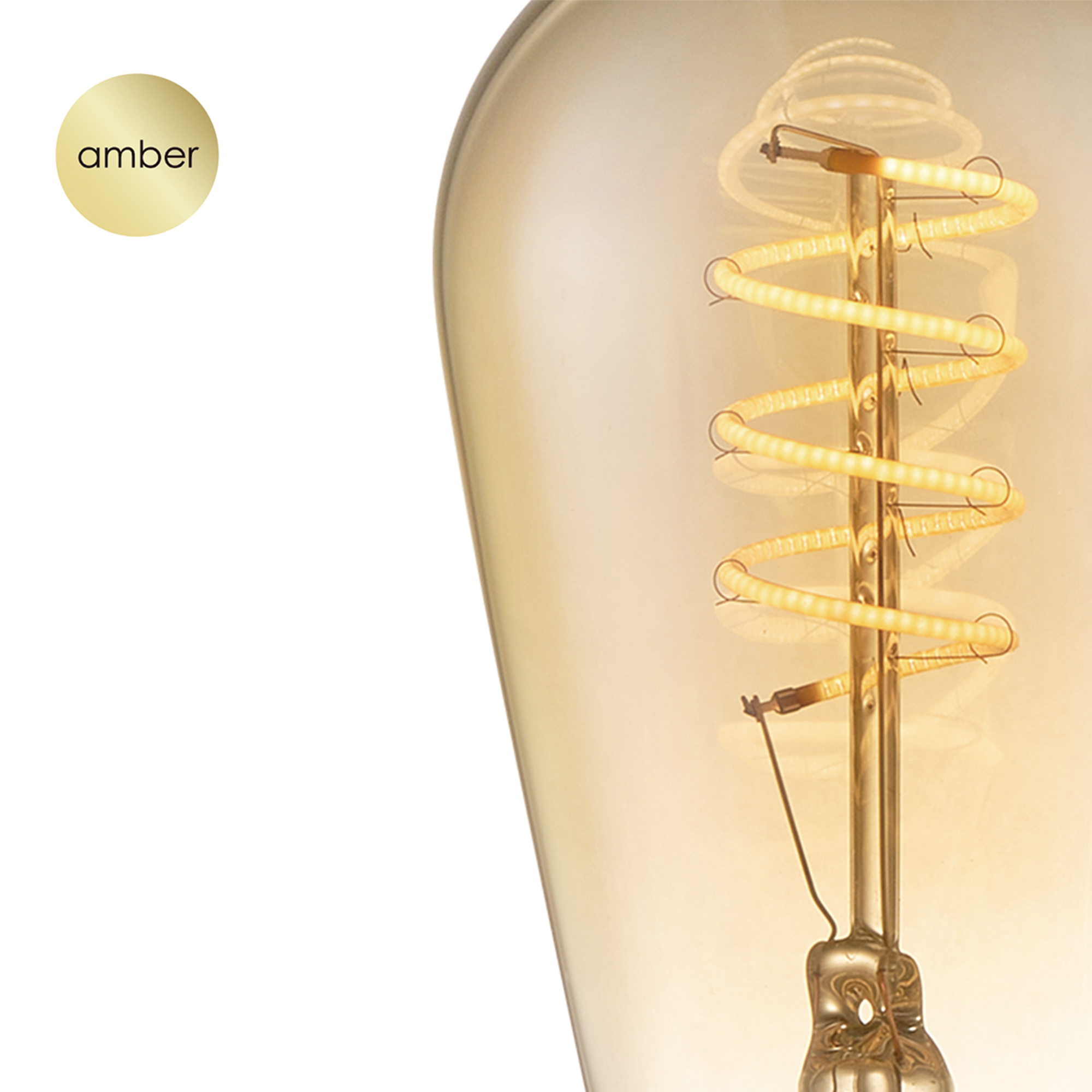 LED-Leuchtmittel 'Drop Spiral' amber E27 4W 240 lm dimmbar + product picture